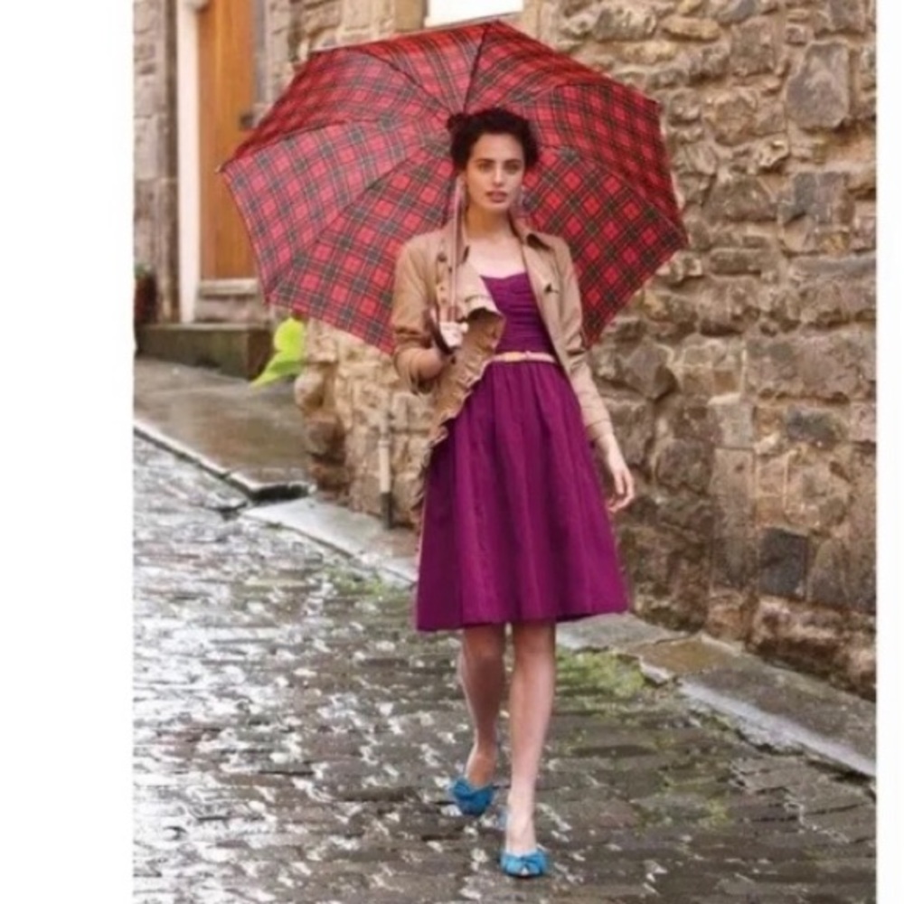 Anthropologie HD in Paris Fuchsia Corduroy Dress
